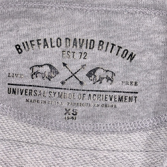 Buffalo David Bitton sweatshirt grey girls size small 5-6 - Picture 4 of 6
